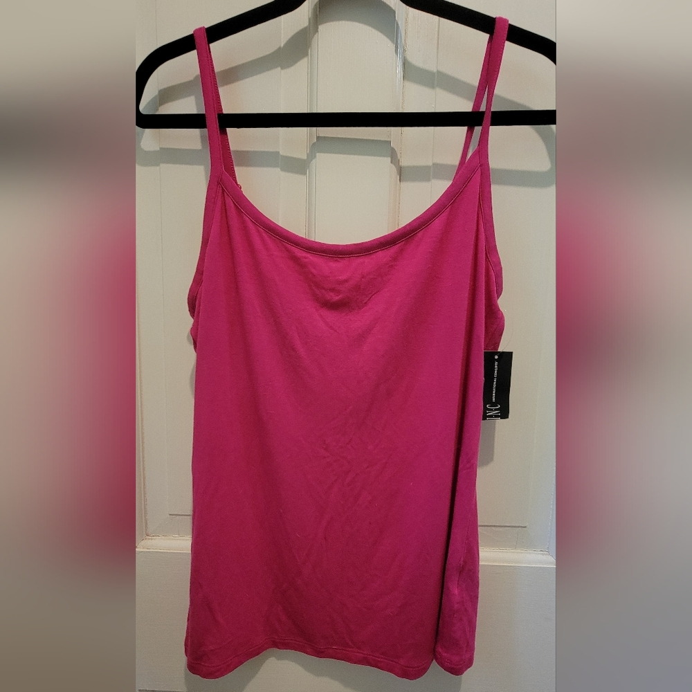INC International Concepts Fuchsia Spaghetti Strap Camisole NWT
